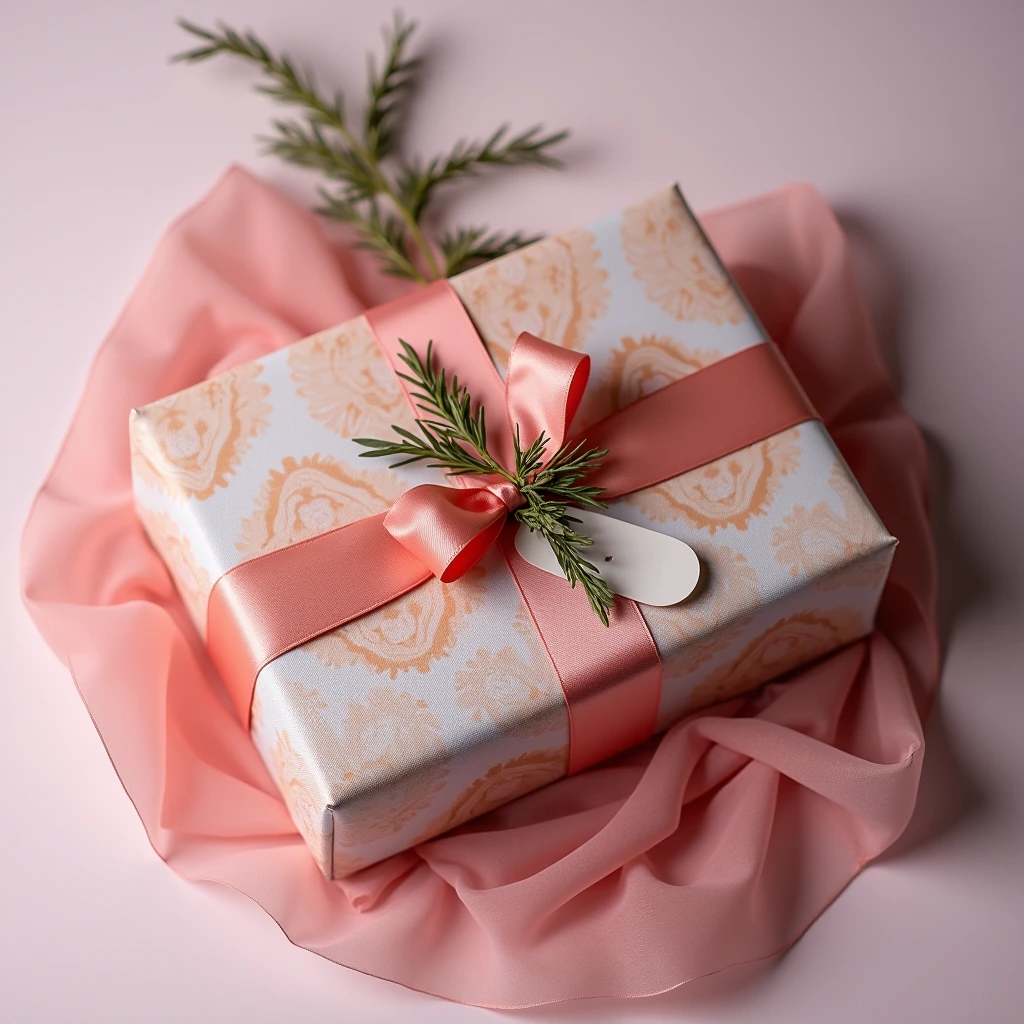 Beautifully wrapped gift presentation